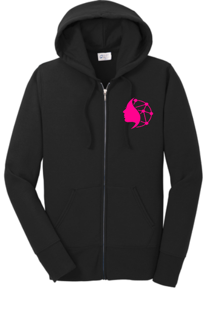 Ladies Fleece Full-Zip Branded Hooded Jacket