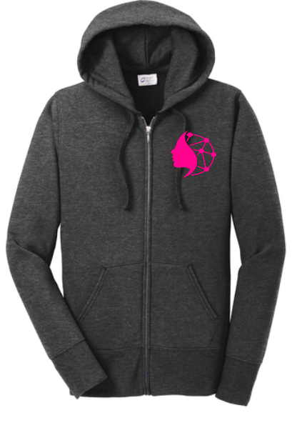 Ladies Fleece Full-Zip Branded Hooded Jacket