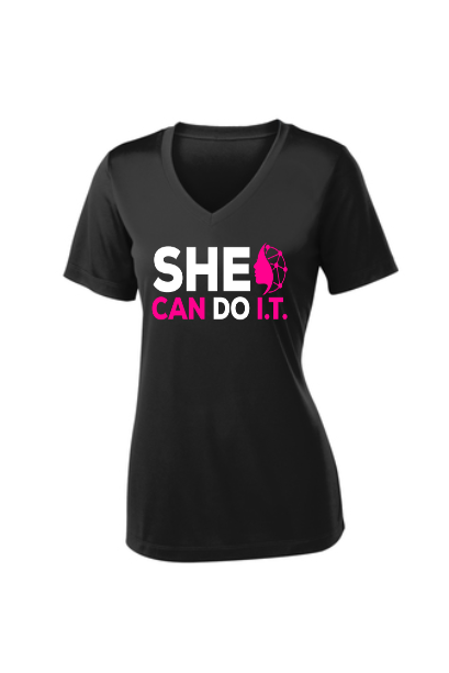 Ladies Sport-Tek® V-Neck Short Sleeve Shirt